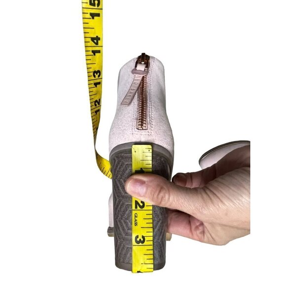 Ted Baker Lorca Pink Suede Ankle Boots Size 40.5 / US 9.5 Rose Gold Detail - Picture 14 of 15